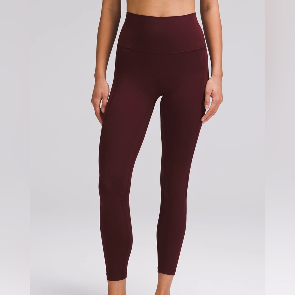 NWT Lululemon Align High Rise Pants 25", Garnet, Size 4